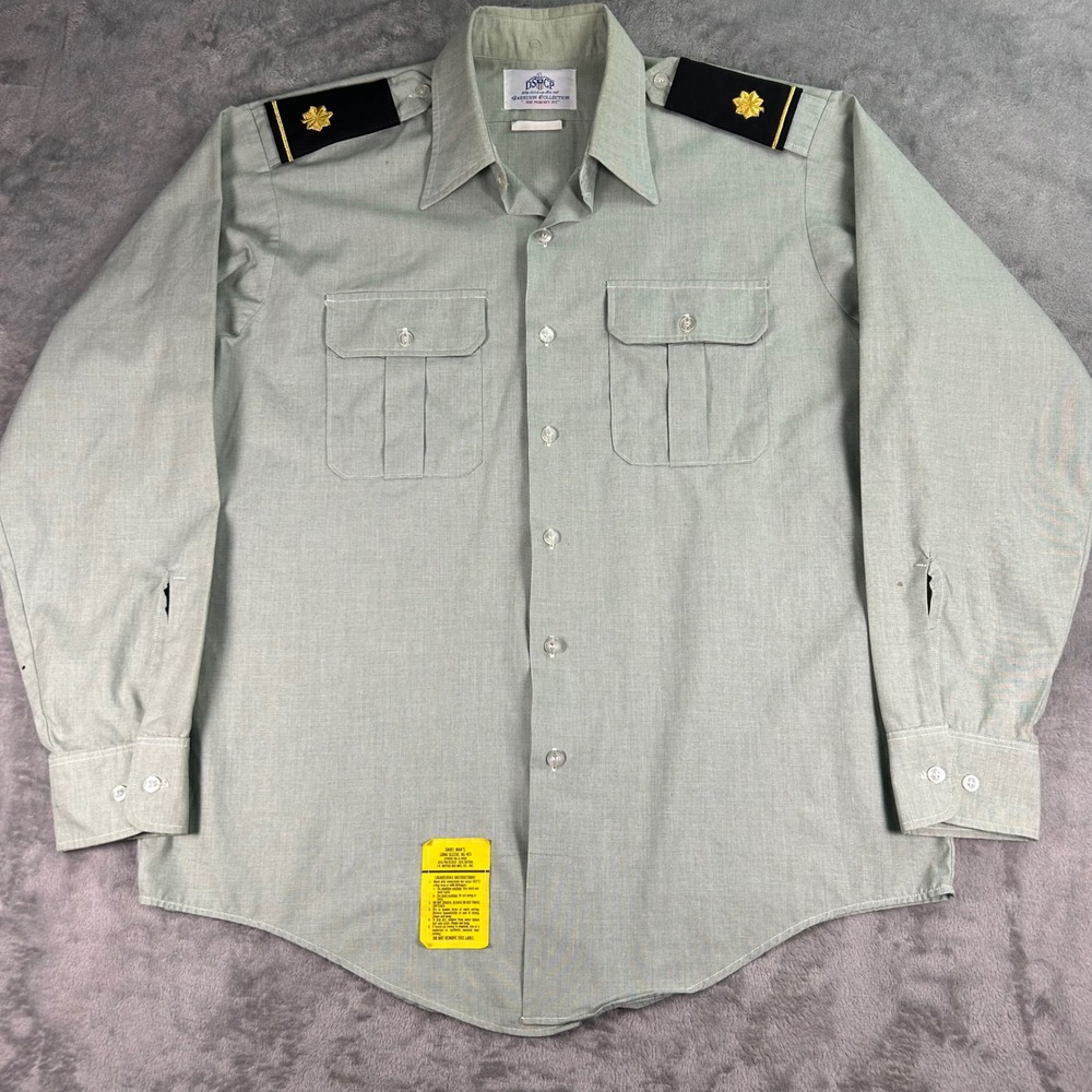 DSCP Garrison Collection US Army AG-415 Shirt Green 16.5x34/35 Military Uniform